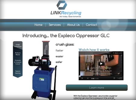 Homepage with Marketing for LinkReycling